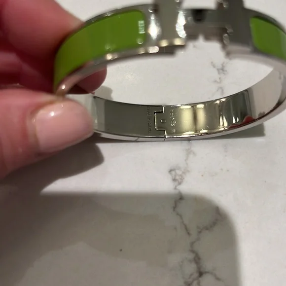 SOLD! Hermes Clic H Lime Green PM Bracelet . Gorgeous! unavailable at Hermes - Picture 2 of 6
